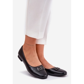 Vinceza Elegant women's ballerinas with decoration of Vincez 62206 black 1 Vinceza Elegant women's ballerinas with decoration of Vincez 62206 black 1