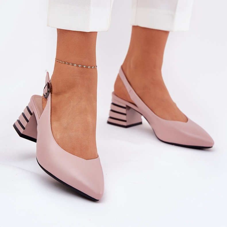 Women's high heels with pointed noses Vinceza 62217 Dirty pink 2