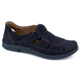 KOMODO Velcro leather shoes 937 navy blue 1 KOMODO Velcro leather shoes 937 navy blue 1