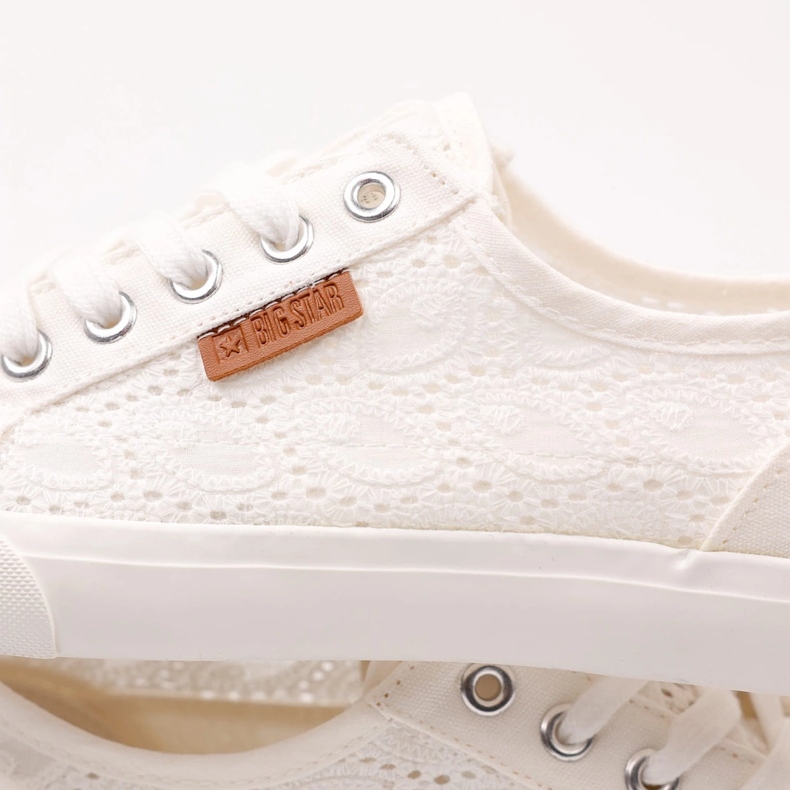 Big Star women's sneakers with pattern W274925 white 2