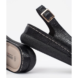 Goodin Black sandals with a leather insole 1