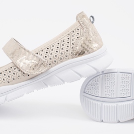 Goodin Beige openwork leather sports ballerinas 2 Goodin Beige openwork leather sports ballerinas 2