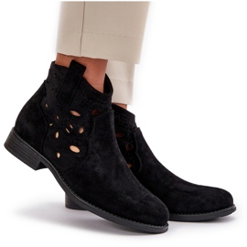 S.Barski Women's openwork boots for the Black Castle S. Barski HY42-081 5