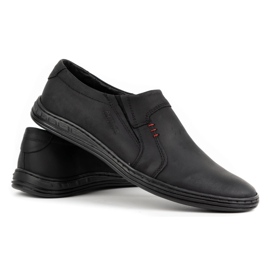 Polbut Men's leather slip-on shoes 334N Plb black 1 Polbut Men's leather slip-on shoes 334N Plb black 1