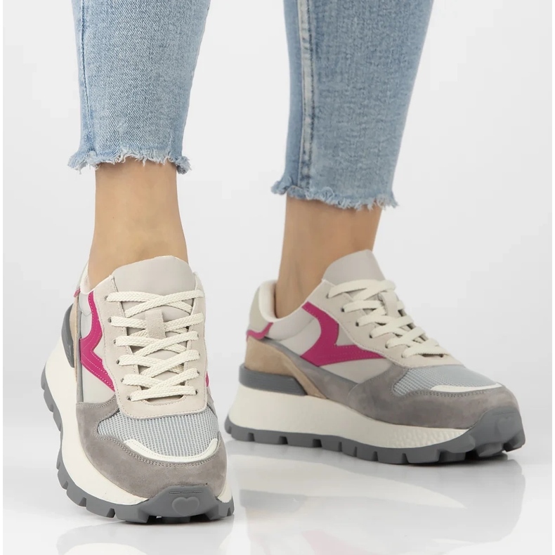 Filippo DP7070/25 leather sneakers beige 2