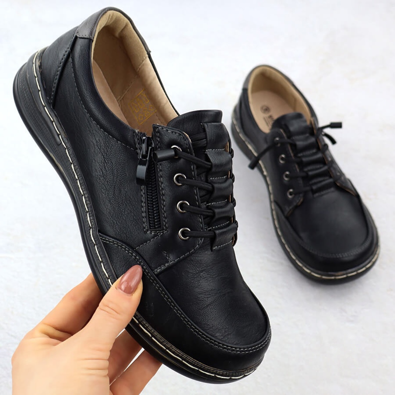 Women's shoes comfortable black unisoft 9018 1