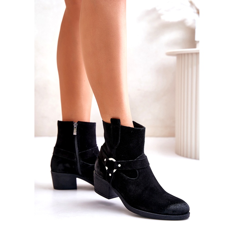 Zazoo leather insulated women's high heels 60477 black 2 Zazoo leather insulated women's high heels 60477 black 2