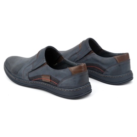 Olivier Men's moccasins leather 520 navy blue 4 Olivier Men's moccasins leather 520 navy blue 4