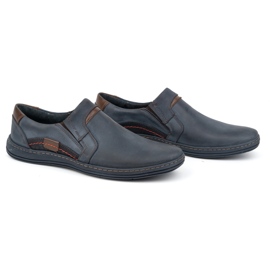 Olivier Men's moccasins leather 520 navy blue 2 Olivier Men's moccasins leather 520 navy blue 2