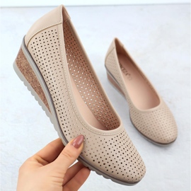 Women's pumps Openwork shoes beige Vinceza 58461 1 Women's pumps Openwork shoes beige Vinceza 58461 1