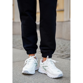 Women's sports shoes Big Star NN274A095 HI-POLY SYSTEM White-green system 2