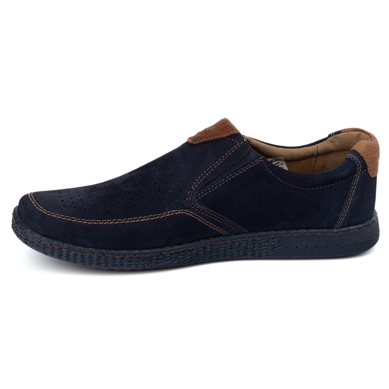 KOMODO Men's leather shoes casual 854/2 navy blue 1 KOMODO Men's leather shoes casual 854/2 navy blue 1