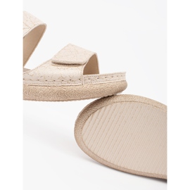 Goodin Light beige women's Velcro sandals 1