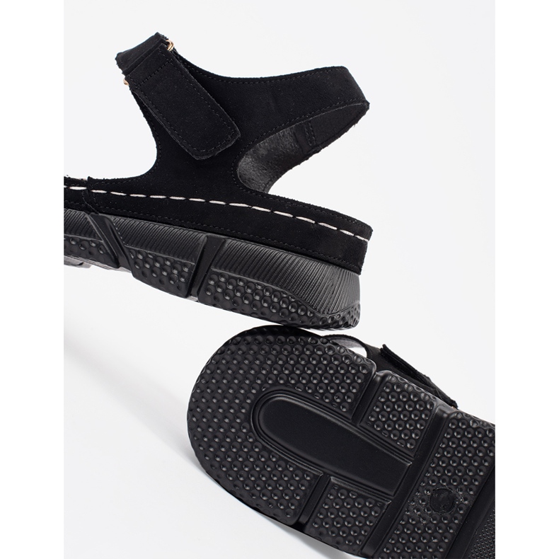Goodin Black women's sandals with an ornament 1 Goodin Black women's sandals with an ornament 1