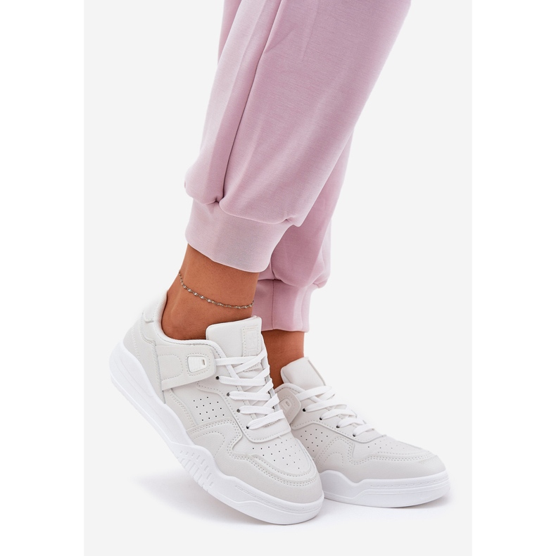 Women's sneakers sports shoes with eco leather white 1