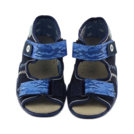 Befado sandals 250p leather insert navy blue blue 4