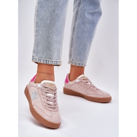 Suede sports shoes for women D.Franklin dfsh387005 dirty pink 2
