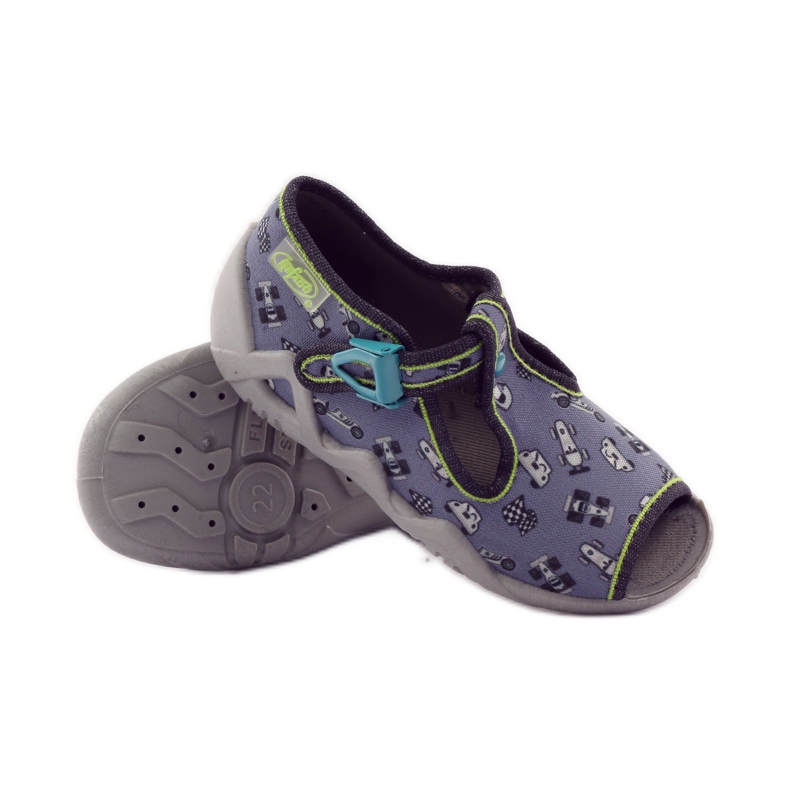 Befado slippers 217p092 chasers green grey black white 3