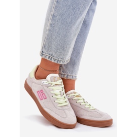 Suede sports shoes for women D.Franklin DFSH387005 Trooped white 1