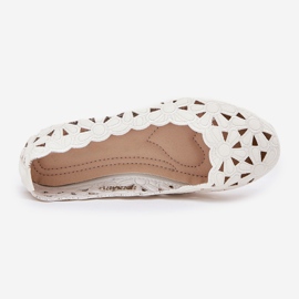 Openwork children's ballerinas with white glitter 1