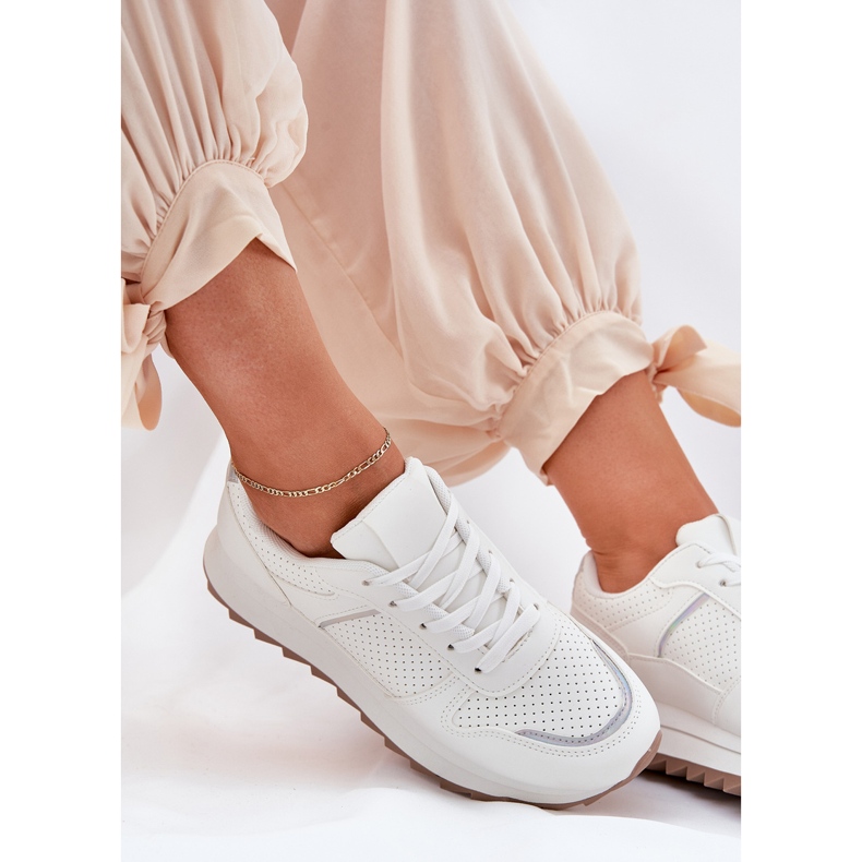 Women's Platform Sports Shoes White 2 Women's Platform Sports Shoes White 2