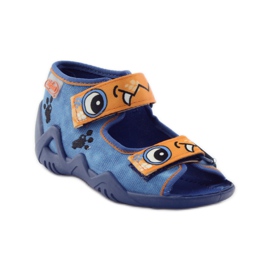 Blue Befado Velcro slippers 250p065 orange 1