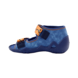 Blue Befado Velcro slippers 250p065 orange 2