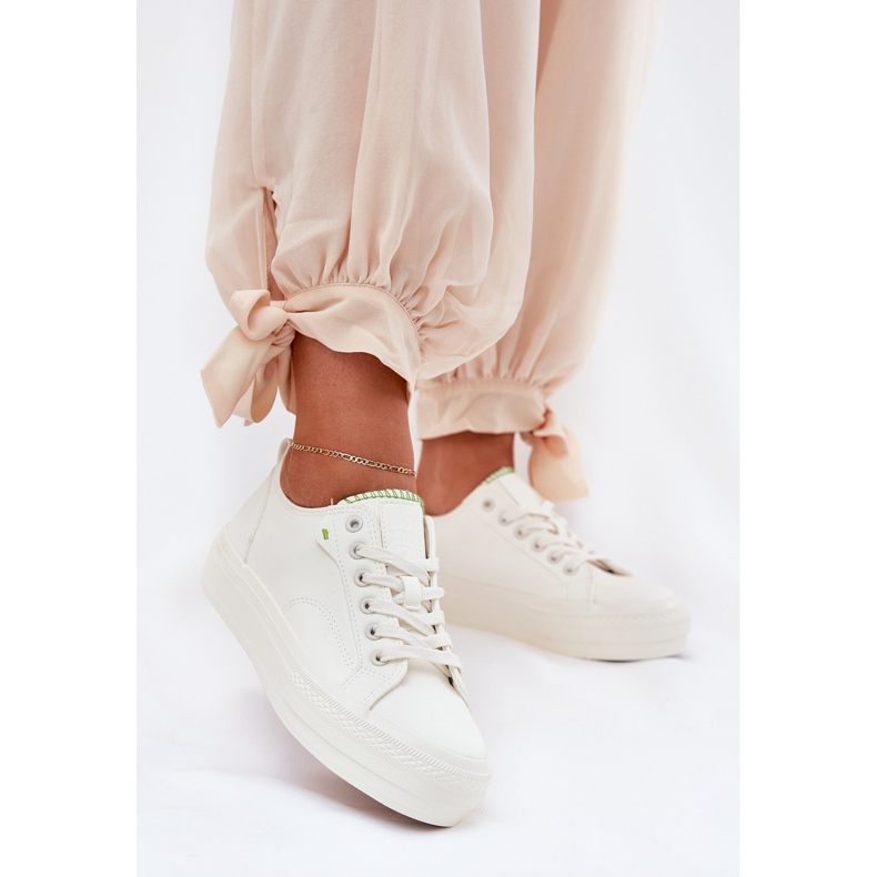 Women's sneakers on platform with eco leather big star rr274a295 white 2 Women's sneakers on platform with eco leather big star rr274a295 white 2