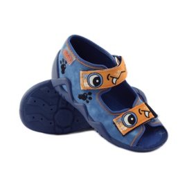 Blue Befado Velcro slippers 250p065 orange 3