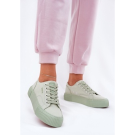 Material women's mate sneakers big star rr274408 green 2