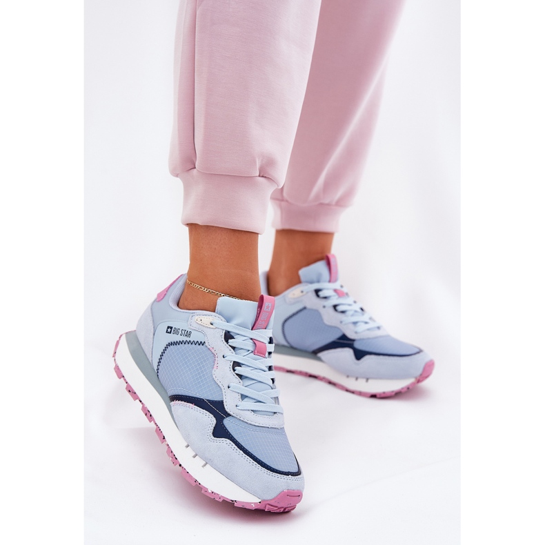 Women's suede light sports shoes big star rr274236 hi-Polish blue 2 Women's suede light sports shoes big star rr274236 hi-Polish blue 2