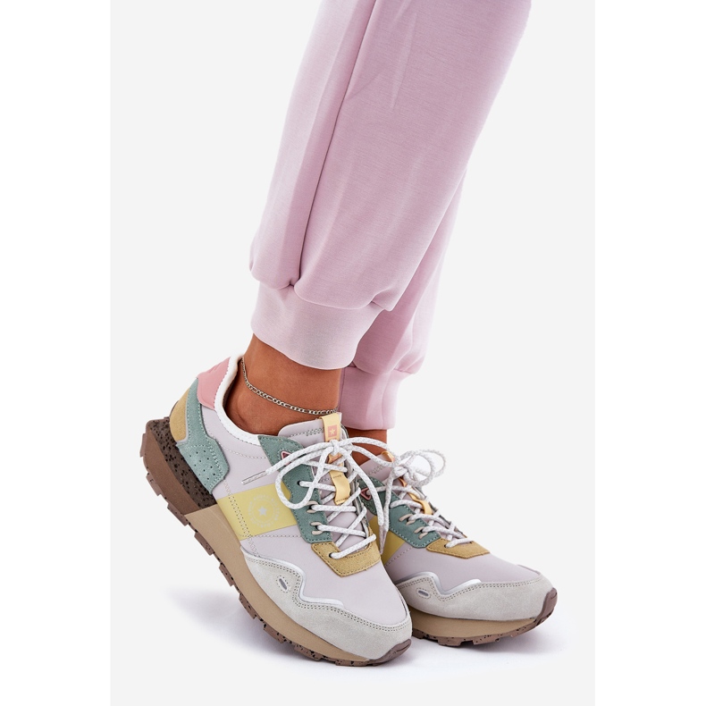 Women's suede sneakers big star rr274244 hi-Polish gray-yellow system grey 1 Women's suede sneakers big star rr274244 hi-Polish gray-yellow system grey 1
