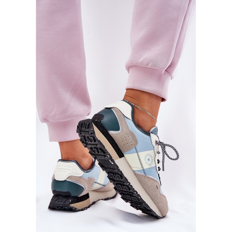 Women's suede Sneakers Big Star RR274245 Hi-Polish System Gray-Blue 2 Women's suede Sneakers Big Star RR274245 Hi-Polish System Gray-Blue 2