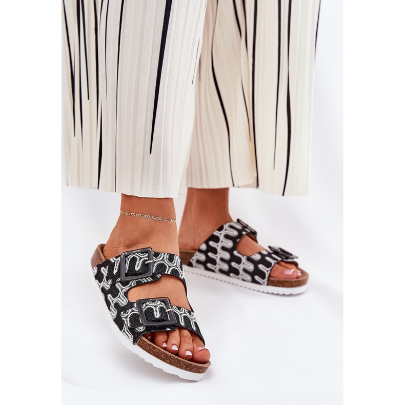 S.Barski Women's flip flops with buckles and glitter S. Barski RB51-006 black 2 S.Barski Women's flip flops with buckles and glitter S. Barski RB51-006 black 2