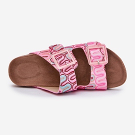 S.Barski Women's flip flops with buckles and glitter S. Barski rb51-006 pink 2 S.Barski Women's flip flops with buckles and glitter S. Barski rb51-006 pink 2