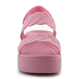 Crocs Brooklyn Woven Low Wedge 209977-6xx sandals pink 2 Crocs Brooklyn Woven Low Wedge 209977-6xx sandals pink 2
