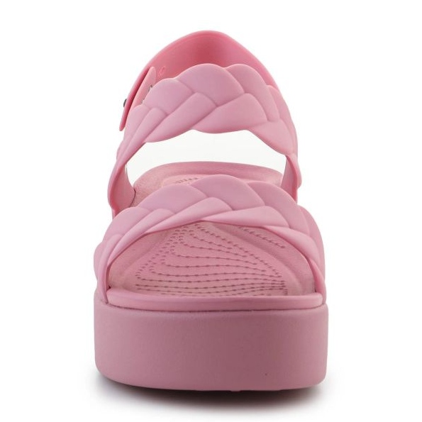 Crocs Brooklyn Woven Low Wedge 209977-6xx sandals pink 2