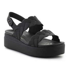 Crocs Sandals Brooklyn Woven Low Wedge 209977-060 black 1 Crocs Sandals Brooklyn Woven Low Wedge 209977-060 black 1