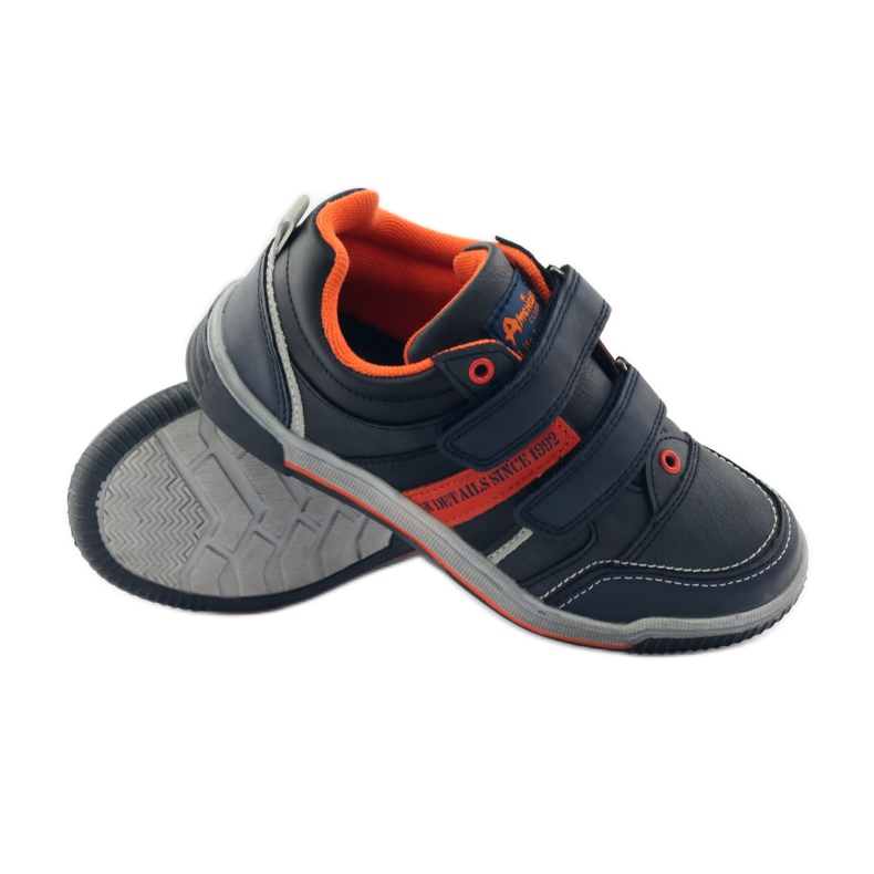 American Club ADI American 152625 navy blue sneakers orange 3 American Club ADI American 152625 navy blue sneakers orange 3