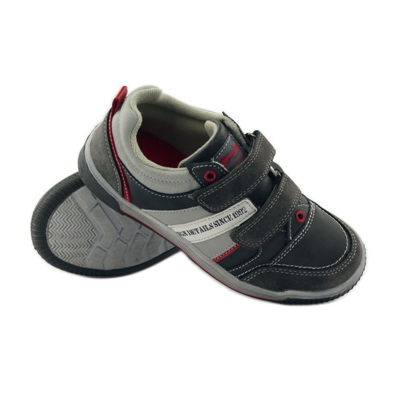 American Club ADI children's sports shoes with Velcro American 152625 gray red grey 3 American Club ADI children's sports shoes with Velcro American 152625 gray red grey 3