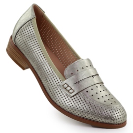 Women's shoes Lords Openwork Metallic Golden Potocki 12581 1
