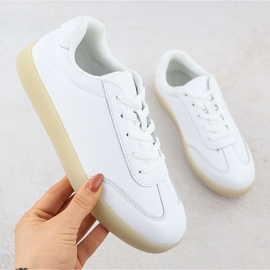Women's leather sports shoes perfo-white Sergio Leone SP-118 1 Women's leather sports shoes perfo-white Sergio Leone SP-118 1