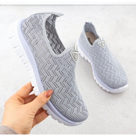 Women's sports shoes openwork Slip on Gray Artiker 56C1016 grey 1