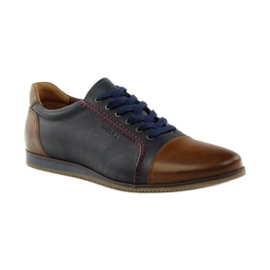 Badura 3173 navy blue sports shoes brown 1 Badura 3173 navy blue sports shoes brown 1