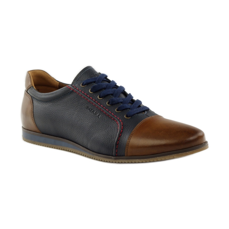 Badura 3173 navy blue sports shoes brown 1 Badura 3173 navy blue sports shoes brown 1