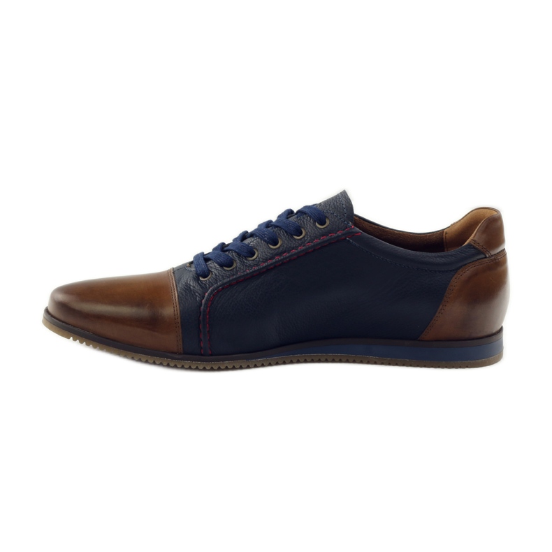 Badura 3173 navy blue sports shoes brown 2 Badura 3173 navy blue sports shoes brown 2