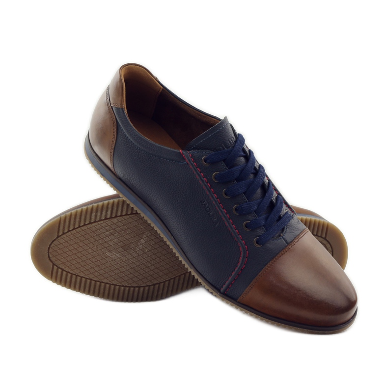 Badura 3173 navy blue sports shoes brown 3 Badura 3173 navy blue sports shoes brown 3