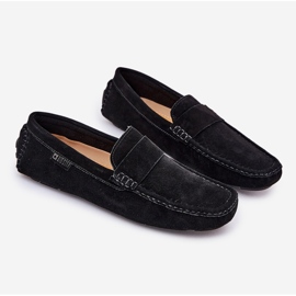 Big star rr174049 men's suede loafers black 1