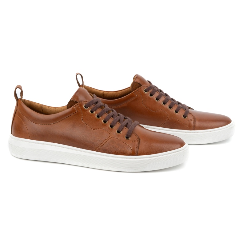 Olivier Men's leather sports shoes with laces 434KNT brown 3 Olivier Men's leather sports shoes with laces 434KNT brown 3