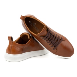 Olivier Men's leather sports shoes with laces 434KNT brown 6 Olivier Men's leather sports shoes with laces 434KNT brown 6